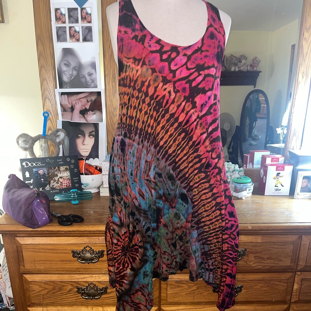 Vibrant Tie-Dye RacerBack Dress
